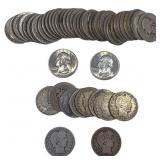 [2] Mixed Dates Roll of U.S. 25C Lot