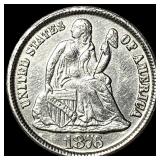 1876-CC Silver Dime CLOSELY UNCIRCULATED