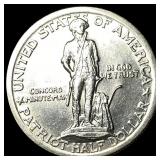 1925 Silver Lexington-Concord Half Dollar CHOICE A