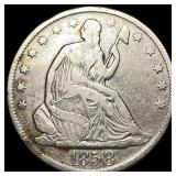 1858-O Silver Half Dollar LIGHTLY CIRCULATED
