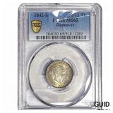 1842-S Hanover Silver 1/12th Thaler PCGS MS65