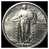 1917 Type 1 Standing Liberty Quarter CLOSELY UNCIR