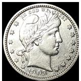 1903 Silver Barber Quarter UNCIRCULATED