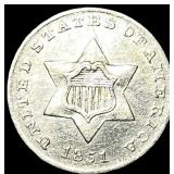 1851 Silver Three-Cent Piece CLOSELY UNCIRCULATED