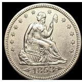 1853 Arrows Seated Liberty Quarter CLOSELY UNCIRCU