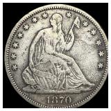 1870-S Silver Half Dollar ABOUT UNCIRCULATED