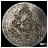 Mexico Silver 1 Peso Punch Marked NEARLY UNCIRCUL