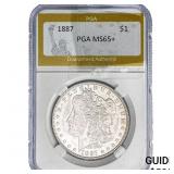 1887 Morgan Silver Dollar PGA MS65+