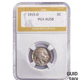 1915-D Buffalo Nickel PGA AU58