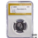 1883 Kingdom of Hawaii Quarter PGA MS63 PL