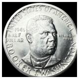 1946-S Silver Half Dollar Booker T. Washington CHO