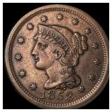 1852 Braided Hair Large Cent CLOSELY UNCIRCULATED