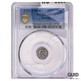 1756-FWoF Saxony Silver 1 Pfennig PCGS MS63