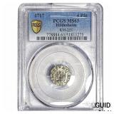 1717 Hildesheim Silver4 Pfennigs PCGS MS63