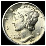 1942-D Silver Mercury Dime CHOICE BU