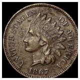 1867 Indian Head Cent NEARLY UNCIRCULATED
