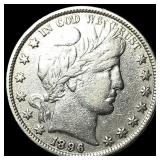 1896-S Silver Barber Half Dollar NEARLY UNCIRCULAT