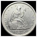 1875-S Silver Twenty Cents NEARLY UNCIRCULATED