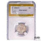 1936-S Buffalo Nickel PGA MS67
