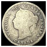 1889 Canada Silver 5 Cents NICELY CIRCULATED