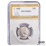 1896 Barber Quarter PGA MS66+
