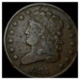 1834 Classic Head Half Cent ABOUT UNCIRCULATED
