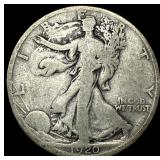 1920-D Silver Half Dollar Walking Liberty HIGH GRA