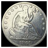 1849-O Silver Half Dollar NICELY CIRCULATED