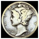 1921-D Silver Mercury Dime NICELY CIRCULATED