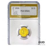 1926 $2.50 Gold Quarter Eagle PGA MS65