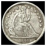 1840 Seated Liberty Dime NEARLY UNCIRCULATED
