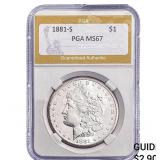 1881-S Morgan Silver Dollar PGA MS67
