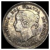 1892 Canada Silver 5 Cents NEARLY UNCIRCULATED