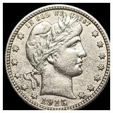 1915 Barber Silver Quarter NEARLY UNCIRCULATED