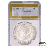 1882-O/S Morgan Silver Dollar PGA AU58
