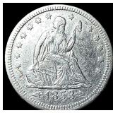 1853 Arrows/Rays Seated Liberty Quarter CLOSELY U