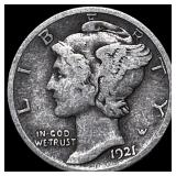 1921-D Silver Mercury Dime LIGHTLY CIRCULATED