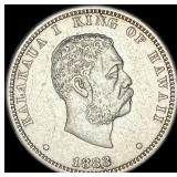 1883 Hawaii Silver 1/4 Dollar CLOSELY  UNCIRCULAT
