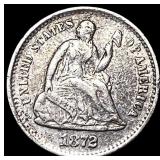 1872-S Silver Half Dime NEARLY UNCIRCULATED