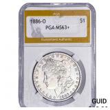 1886-O Morgan Silver Dollar PGA MS63+
