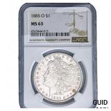 1885-O Morgan Silver Dollar NGC MS63