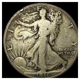 1916 Walking Liberty Half Dollar LIGHTLY  CIRCULA