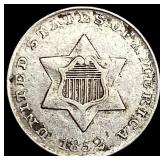 1852 Silver Three-Cent Piece CLOSELY  UNCIRCULATE