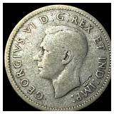 1940 Canada Silver 10 Cents NEARLY UNCIRCULATED