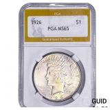 1926 Silver Peace Dollar PGA MS65