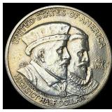 1924 Silver Huguenot-Walloon Half Dollar CLOSELY U
