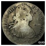 1804 Colonial Spain Silver 8 Reales Punchmarks NEA