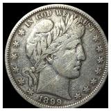 1899 Silver Half Dollar (Barber) LIGHTLY  CIRCULA