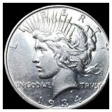 1934 Peace Silver Dollar CHOICE AU