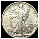 1917 Walking Liberty Half Dollar CHOICE AU